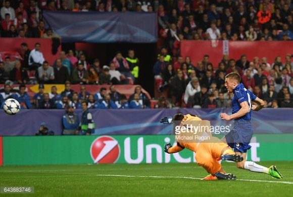 O gol de Jamie Vardy, renovou as esperanças do Leicester para o jogo de volta, no King Power Stadium.