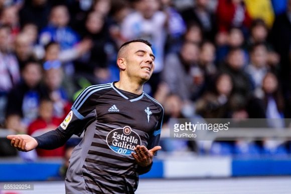 Iago Aspas é o grande destaque do Celta Vigo, tanto é, que ele é o artilheiro da equipe na liga espanhola com 15 tentos marcados.