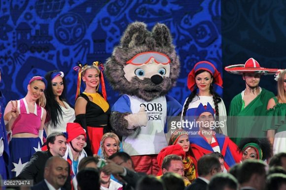 O lobo siberiano Zabivaka, é o mascote da Copa da Rússia 2018. 