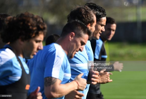 Os jogadores uruguaios