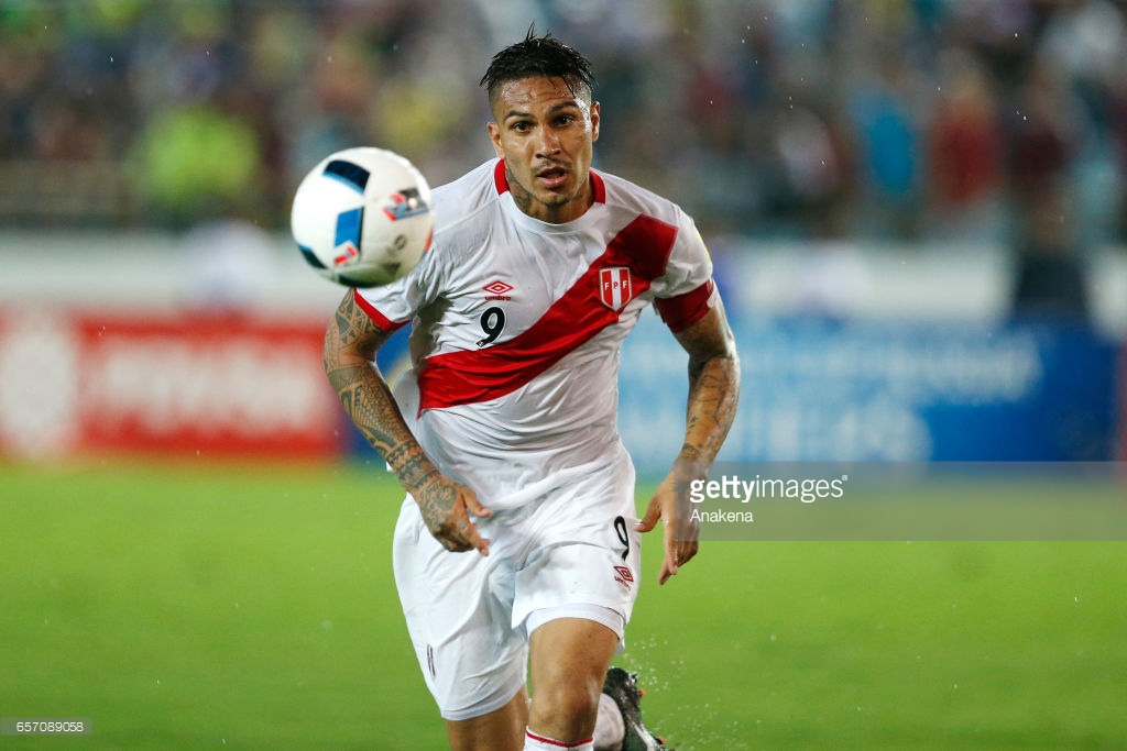 O atacante Paolo Guerrero é o artilheiro do peru nas Eliminatórias com 5 gols marcados.