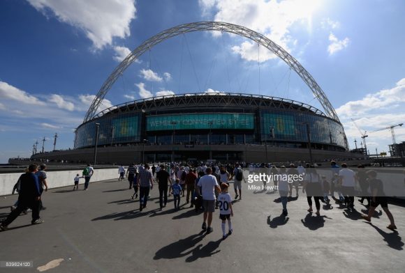  during the Premier League match between Tottenham Hotspur and Burnley at Wembley Stadium on August 27, 2017 in London, England.