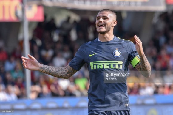 O argentino Mauro Icardi é o artilheiro do Liverpool no Calcio com 6 gols marcados.