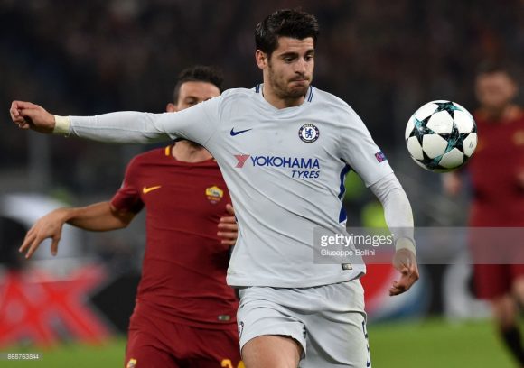 O atacante Álvaro Morata é o artilheiro do Chelsea na Premier League com 6 gols marcados. 