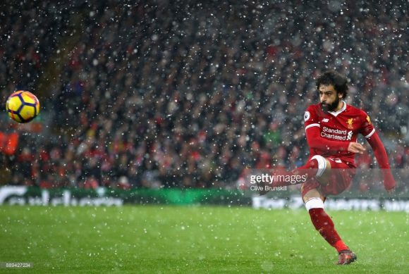 Mohamed Salah artilheiro do Liverpool.
