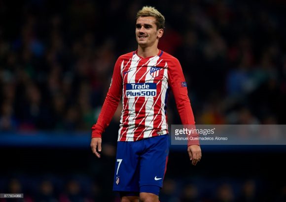 Mesmo vivendo uma má fase atualmente, Antoine Griezmann é o artilheiro do Atlético Madrid na Champions League com dois gols marcados.