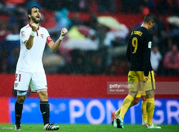 Sevilla FC Sevilla venceu o Atlético Madrid na Andaluzia, na temporada passada.