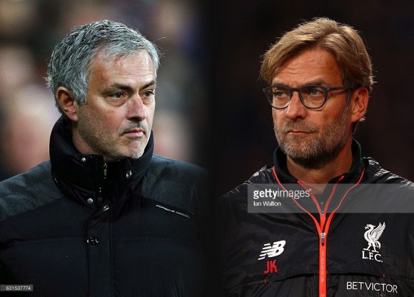 Mourinho vs Klopp Mourinho não costuma se dar bem contra Klopp.