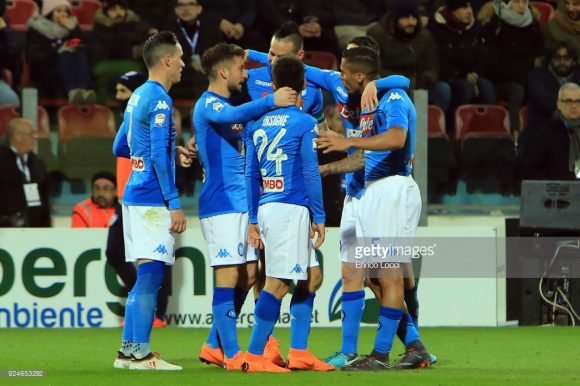 Na rodada passada do Calcio, o napoli goleou o Cagliari por 5 a 0.