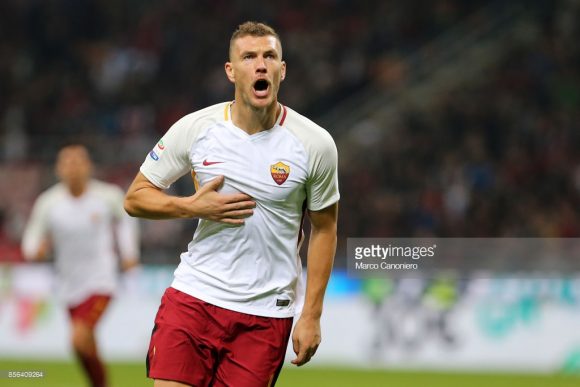 O bósnio Edwin Dzeko é o artilheiro da Roma no Calcio com 11 gols marcados.