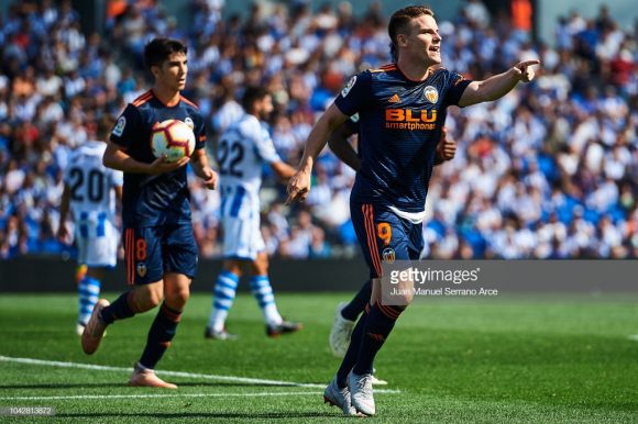 O gol de Kevin Gameiro sobre a Real Sociedad, garantiu ao Valencia a sua primeira vitória na La Liga.