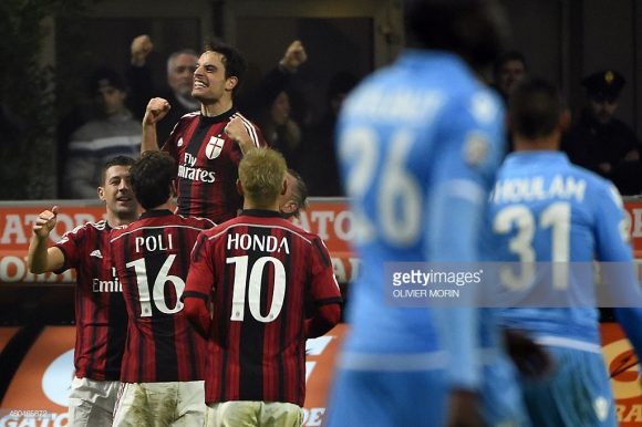 A última vitória do Milan sobre o Napoli 92 x 0), aconteceu apenas em 2014, há quatro anos.