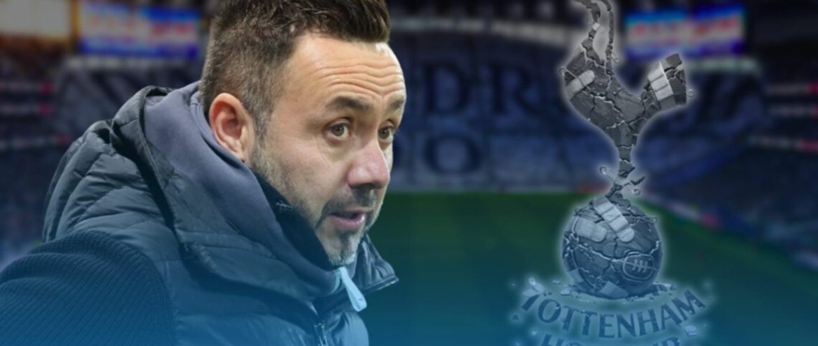 Tottenham entrega o fututo a De Zerbi em meio ao risco de rebaixamento